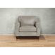 Sherwyn Stone Leather Upholstered Accent Chair with Nailhead Trim