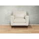 Sherwyn Vanilla Leather Upholstered Accent Chair with Nailhead Trim