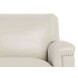 Sherwyn Vanilla Leather Upholstered Accent Chair with Nailhead Trim