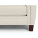 Sherwyn Vanilla Leather Upholstered Accent Chair with Nailhead Trim