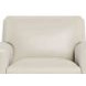 Sherwyn Vanilla Leather Upholstered Accent Chair with Nailhead Trim