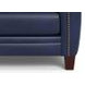 Sherwyn Navy Leather Upholstered Accent Chair with Nailhead Trim