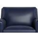 Sherwyn Navy Leather Upholstered Accent Chair with Nailhead Trim