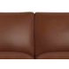Sherwyn Pecan Leather 64" Loveseat with Nailhead Trim