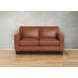 Sherwyn Nutmeg Leather 64" Loveseat with Nailhead Trim