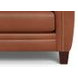 Sherwyn Nutmeg Leather 64" Loveseat with Nailhead Trim