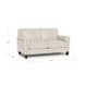 Sherwyn Vanilla Leather 64" Loveseat with Nailhead Trim