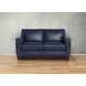 Sherwyn Navy Leather 64" Loveseat with Nailhead Trim