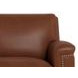 Sherwyn Pecan Leather 89" Sofa with Nailhead Trim