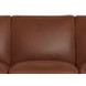 Sherwyn Pecan Leather 89" Sofa with Nailhead Trim