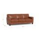 Sherwyn Nutmeg Leather 89" Sofa with Nailhead Trim