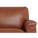 Sherwyn Nutmeg Leather 89" Sofa with Nailhead Trim