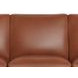 Sherwyn Nutmeg Leather 89" Sofa with Nailhead Trim