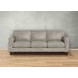 Sherwyn Stone Leather 89" Sofa with Nailhead Trim