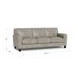 Sherwyn Stone Leather 89" Sofa with Nailhead Trim