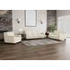 Sherwyn Vanilla Leather 89" Sofa with Nailhead Trim