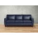 Sherwyn Navy Leather Living Room Set