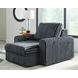 Carnon Gunmetal 50" Power Gliding Chaise with USB Charging
