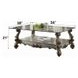 Versailles Antique Platinum Rectangular Glass Top Cocktail Table