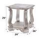 Northville Antique Silver Rectangular Glass Top End Table