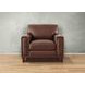Halwyn Pecan Leather Upholstered Accent Chair