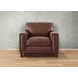 Halwyn Pecan Leather Upholstered Accent Chair