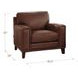 Halwyn Pecan Leather Upholstered Accent Chair