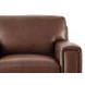 Halwyn Pecan Leather Upholstered Accent Chair