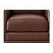 Halwyn Pecan Leather Upholstered Accent Chair