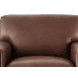 Halwyn Pecan Leather Upholstered Accent Chair