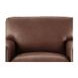 Halwyn Pecan Leather Upholstered Accent Chair