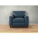 Halwyn Navy Leather Upholstered Accent Chair