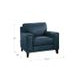 Halwyn Navy Leather Upholstered Accent Chair