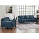 Halwyn Navy Leather Upholstered Accent Chair