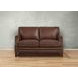 Camden Pecan Leather 61" Loveseat with Nailhead Trim