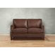 Camden Pecan Leather 61" Loveseat with Nailhead Trim