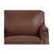 Camden Pecan Leather 61" Loveseat with Nailhead Trim