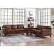 Halwyn Pecan Leather 65" Loveseat