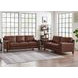 Halwyn Pecan Leather 65" Loveseat
