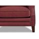 Camden Cranberry Leather 61" Loveseat with Nailhead Trim