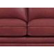 Camden Cranberry Leather 61" Loveseat with Nailhead Trim
