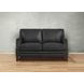 Camden Black Leather 61" Loveseat with Nailhead Trim