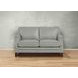 Camden Silver Leather 61" Loveseat with Nailhead Trim