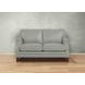 Camden Silver Leather 61" Loveseat with Nailhead Trim