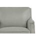 Camden Silver Leather 61" Loveseat with Nailhead Trim