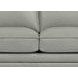 Camden Silver Leather 61" Loveseat with Nailhead Trim