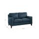 Halwyn Navy Leather 65" Loveseat