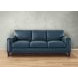 Halwyn Navy Leather Living Room Set