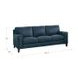 Halwyn Navy Leather 89" Sofa