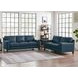 Halwyn Navy Leather 89" Sofa